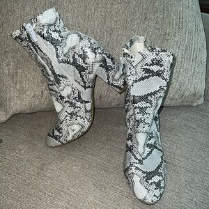 Snake Skin Ankle Boots